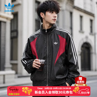 阿迪达斯 三叶草夹克男装26秋季新款户外皮质时尚潮流运动健身跑步训练外套想