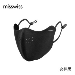 MISSWISS 保暖透气薄绒防风面罩女士秋冬立体设计护眼角通勤口罩