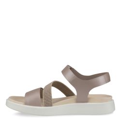 ECCO 爱步 女士灵动 Gruuv 平底凉鞋 Grey Pink 39 EU