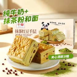 盼盼 抹茶红豆千层吐司面包蛋糕点心小面包营养早餐休闲零食小吃
