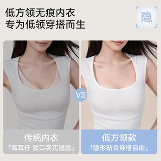都市丽人 隐形无痕细肩带聚拢挂脖文胸