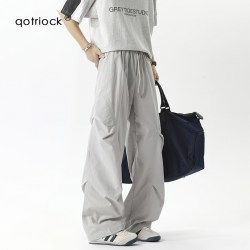 QOTRIOCK 户外速干工装裤男女秋季潮牌薄款百搭透气登山运动裤伞兵休闲长裤