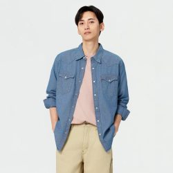 Levi's 美式复古长袖牛仔衬衫