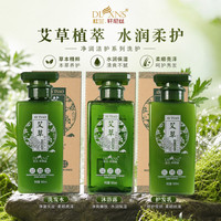 杜兰轩尼丝 艾草沐浴露洗发水去屑止痒艾叶天然草本植物去头屑控油洗护套装3 艾草鲜萃洗发水500ML