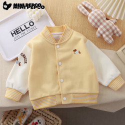 小猪班纳 男女童棒球服 时尚卡通外套夹克