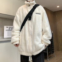 冬季美式座山雕刺绣加厚保暖棉服外套男女同款宽松百搭休闲潮夹克