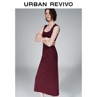 URBAN REVIVO UWB760004 U型领修身连衣裙