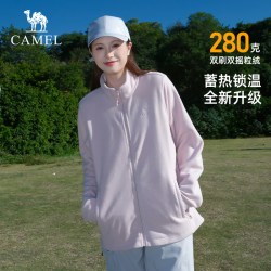 骆驼 户外抓绒衣女摇粒绒外套冲锋衣内胆上衣秋季薄绒徒步登山服男