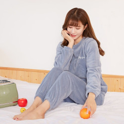 燠阳 珊瑚绒女士家居服套装 均码