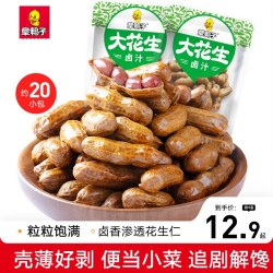 章鸭子 剥壳卤花生零食香辣味独立小包装休闲小吃下酒菜