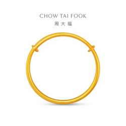 周大福 傳承宝宝儿童福镯足金古法黄金手镯 足金 约8.70g