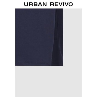 URBAN REVIVO UWM760007 POLO领修身褶皱超短连衣裙