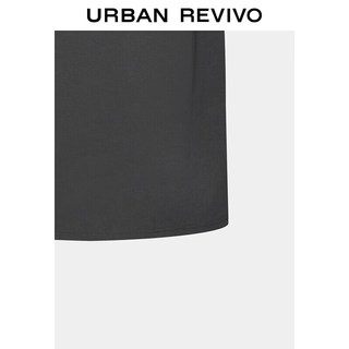 URBAN REVIVO UWM760007 POLO领修身褶皱超短连衣裙