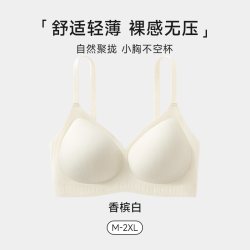 都市丽人 无痕裸感内衣女软支撑聚拢小胸隐形舒适粉底液美背文胸罩