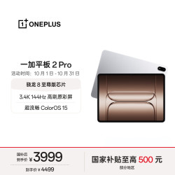 一加 平板 2 Pro 13.2英寸 Android 平板电脑 (3392