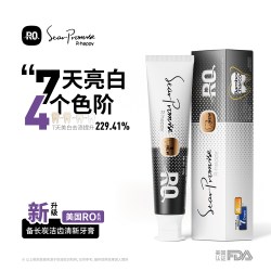 R O HAPPY备长炭美白防蛀清新口气去牙渍口腔护理牙膏