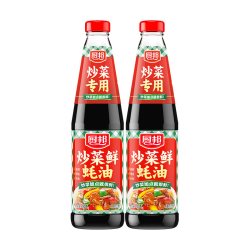 厨邦 炒菜鲜蚝油700g*2瓶家用炒菜火锅腌肉烧烤拌馅厨房调味料