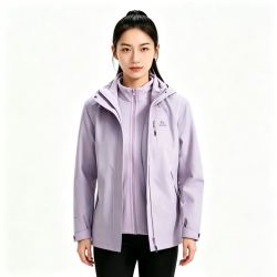伯希和 山野经典2.0 Pro 户外三合一冲锋衣 登山外套 丁香紫 抓绒内胆 L