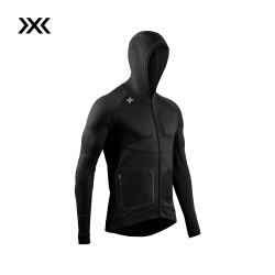 X-BIONIC XBIONICX-ENTIAL中间层男士连帽夹克外套上衣休闲运动抑菌透气春秋新品 极限黑 L