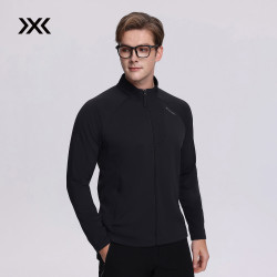 X-BIONIC XBIONIC艾德3D条纹抓绒夹克男上衣外套吸湿速干透气中间层保暖春秋新品 暗夜黑 L