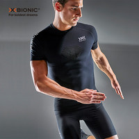 X-BIONIC 全新4.0 优能速跑男士运动跑步健身体能训练上衣压缩衣紧身T恤透气XBIONIC 猫眼黑/极地白 S