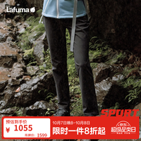 乐飞叶 户外防泼水保暖长裤女 秋冬休闲内里磨毛直筒裤子LFPA5DL90 黑色BK 38 165/84A