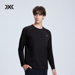 X-BIONIC XBIONIC艾德3D条纹长袖T恤男吸湿速干抑菌户外运动休闲上衣舒适-26713  暗夜黑 L