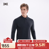 X-BIONIC XBIONIC布里兹吸湿速干POLO衫男长袖Polo抗菌防晒秋季新品休闲商务 25875 矿物黑 XL