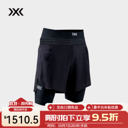 X-BIONIC XBIONIC效能(二合一)男士运动短裤-EFFEKTOR 2IN1 SHORTS MEN 跑步健身 极限黑/极限黑 L