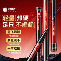 创威 非凡大师炮竿长杆超轻超硬传统钓炮杆钓鱼竿手杆打窝竿 12m 轻硬足米 抛更远钓更多