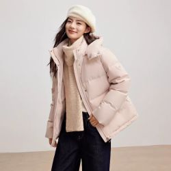 雅鹿 短款羽绒服女2025年冬季洋气可拆卸帽保暖外套