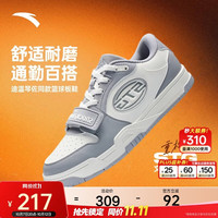 安踏 STG | 篮球板鞋潮流运动篮球休闲文化男子耐磨厚底增高低帮运动鞋 织锦灰/纸莎白 -4 44 (男10)