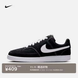 耐克 男子平底运动鞋秋冬低帮板鞋NIKE COURT VISION LOW IO7727 002黑/白 42