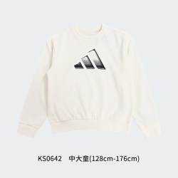阿迪达斯 童装秋新款男女中大儿童宽松休闲圆领卫衣KS0642