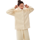安之伴 北羔绒加厚锁温 浅黄 XL 女士家居服套装