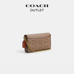 COACH 奥莱女士女包经典标志MILA斜挎包通勤单肩包