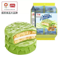 盼盼 梅尼耶巧克力味派抹茶夹心蛋糕涂层饼干充饥饱腹糕点休闲零食