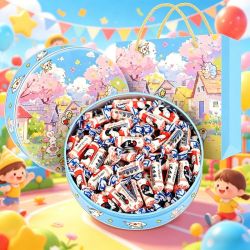 大白兔 奶糖樱花小镇圆铁盒300g结婚婚庆喜糖送朋友长辈糖果礼物