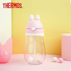 THERMOS 膳魔师 Tritan兔耳吸管杯 420ml（赠 备用吸管）
