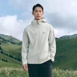 比音勒芬 秋季款男士绒感针织时尚休闲茄克连帽挺括外套