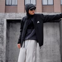 阿迪达斯 拒水加绒内胆三合一连帽外套 2XS 运动套装