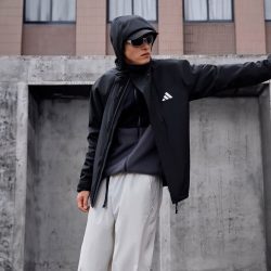 阿迪达斯 拒水加绒内胆三合一连帽外套 2XS 运动套装