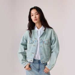 Levi's 26年春夏新款女士美式复古宽松短款牛仔夹克外套