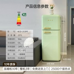 哈士奇 BCD-253RS 风冷双门冰箱 237L 浅绿色