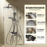 箭牌 K210淋浴花洒套装喷头增压洗澡冷热家用浴室淋浴AE34220GGW