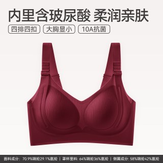 芬腾 内衣女大胸显小聚拢收副乳上托防下垂文胸无钢圈舒适透气胸罩