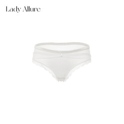 LADYALLURE 「LA」Mellow·柔雅白茶丨蕾丝拼接丝滑缎面蝴蝶结吊带睡衣套装女