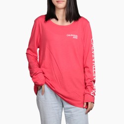 Calvin Klein 凯文克莱 CK 印花Logo休闲长袖T恤 莫代尔打底衫