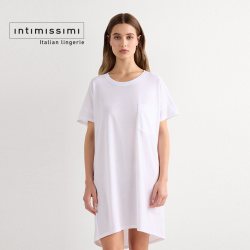 Intimissimi 意舒漫Supima®圆领柔软舒适凉爽棉质家居睡裙PCN12A