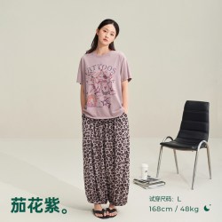 安之伴 睡衣女款夏季短袖可外穿夏天休闲长裤大码家居服